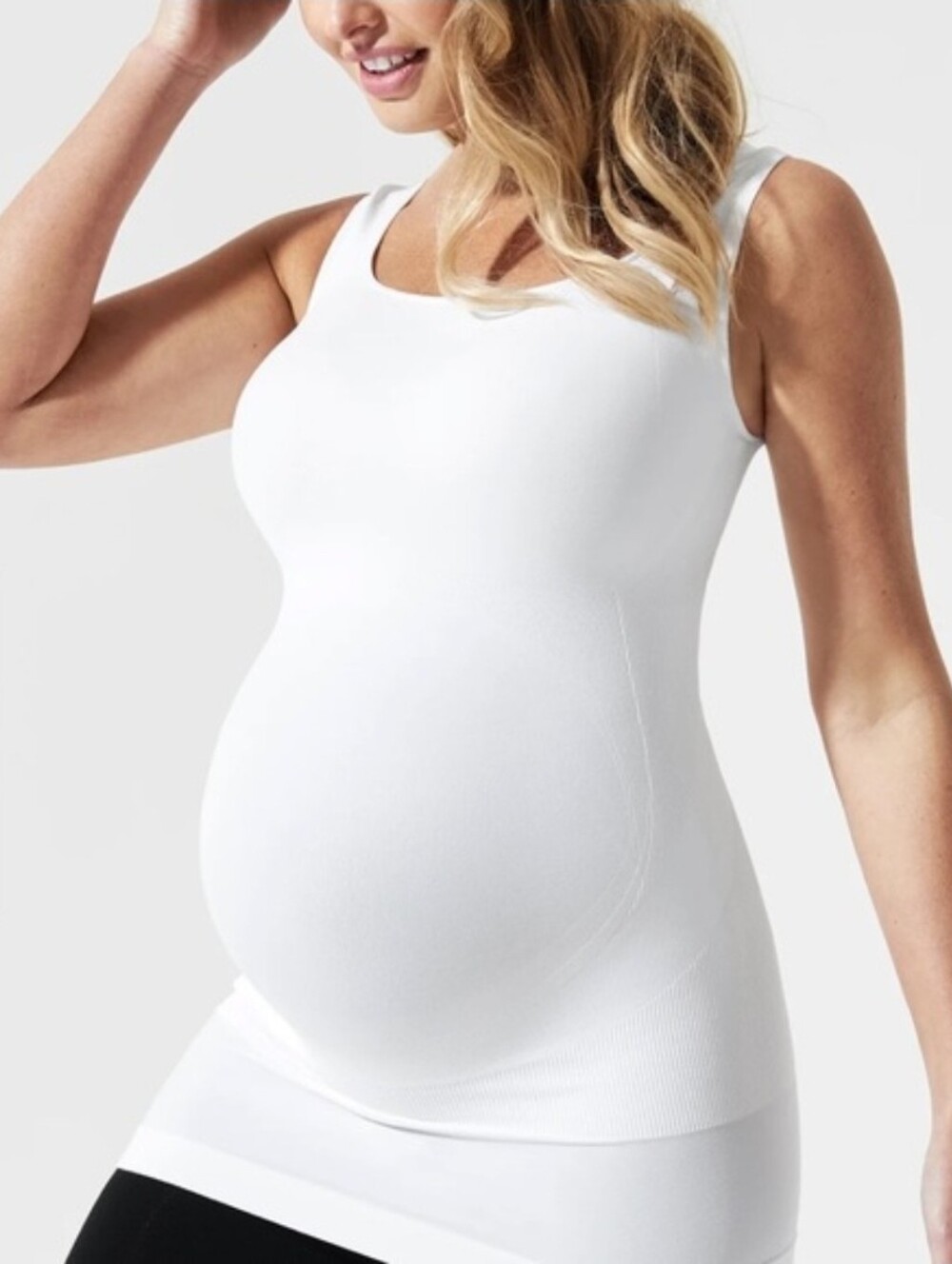 BLANQI Everyday White Maternity Belly Support Tank Top Size XL NWT